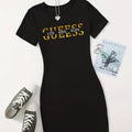 Women's Printed T-Shirt & Mini Skirt Set