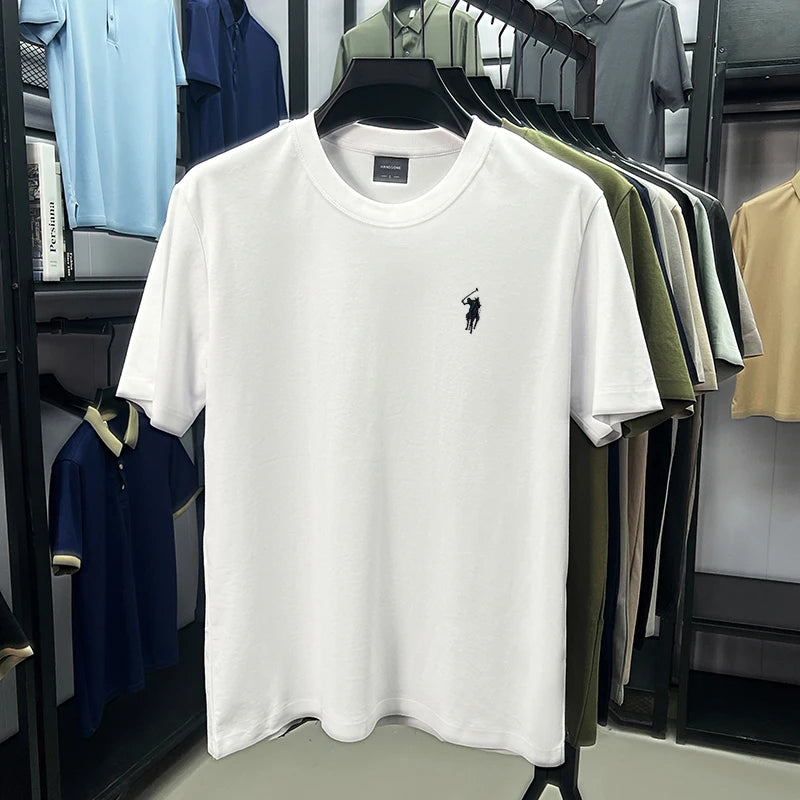Men's Premium Embroidered Cotton T-Shirt