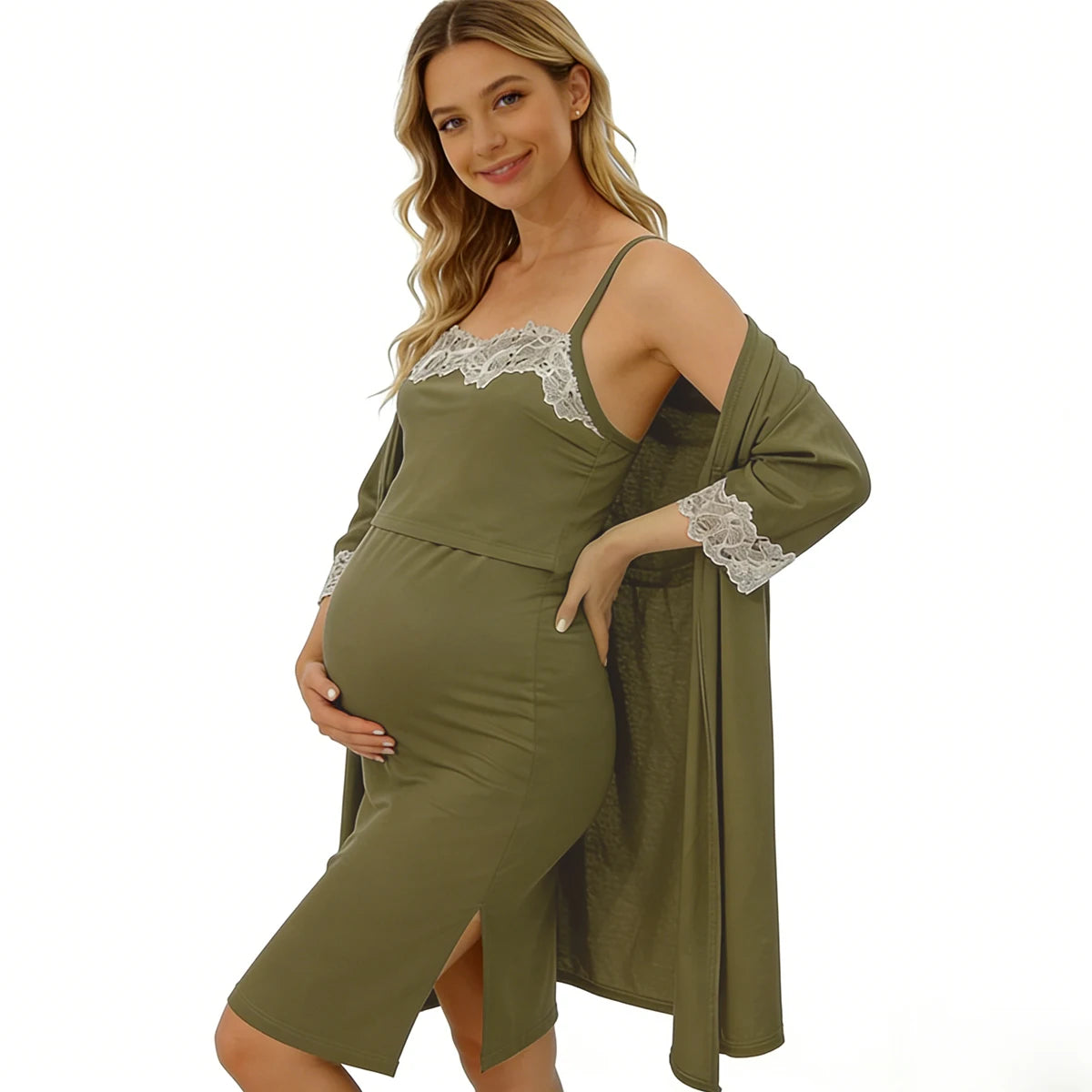 Maternity Hospital Robe & Nursing Nightgown