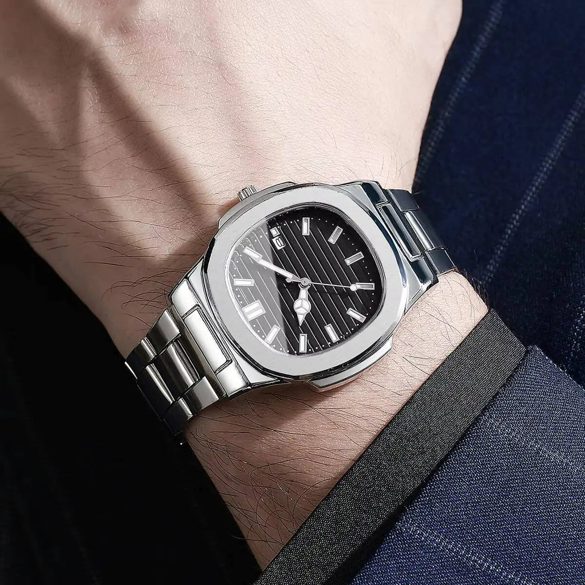 Men's Luxury Square Dial Quartz Watch