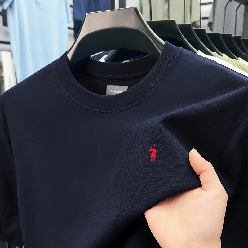 Men's Premium Embroidered Cotton T-Shirt
